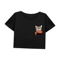 thumbnail image 3 of Top corto para mujer, camisa elegante de verano con cuello redondo para senderismo, acampada, viajes diarios SG, 3 of 7