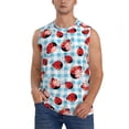 thumbnail image 2 of Lsque Flowers and Lady Bugs Print Men's Cotton Blend Sleeveless Muscle Shirts (S-3XL)- Moisture Wicking, Odor Protection, UPF 30+,XX-Large, 2 of 8