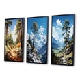 thumbnail image 3 of Designart "Sunlit Path Amidst Pine Trees I" Floral Framed Wall Art Set Of 3 - Green Tree Pine Frame Gallery Wall Set For Home Decor, 3 of 7