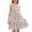 Beige, variant on Girls Summer Vacation Dress Kids Sleeveless Cute Cotton Sundresses Ruffle Flare Tank Dress Pink, 1 Years