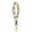 Blue/White/Yellow, variant on Cute Macrame Keychain Boho Handmade Weave Wristlet Bracelet Keychain Floral Wrist Lanyard Keyring Holder for Women (Orange)