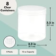 thumbnail image 3 of Slime Containers Juvale, paquete de 8 frascos de plástico transparente de 350 ml con tapas, 3 of 9