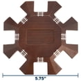 thumbnail image 2 of Brybelly Mexican Train Dominoes Wooden Centerpiece – Smooth Dark Oak Hub Accessory with 8 Standard Size 1” x 2” Domino Slots – Ages 8+, 2-8 Players for Double 12 Sets – Great for Family Game Night, 2 of 6