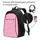 thumbnail image 2 of Balery Snowflake pink backgrounds Mochila con carga USB para hombre y mujer - Mochila impermeable y antirrobo para portátil con puerto USB para viajes, trabajo, estudios y universidad, 2 of 7