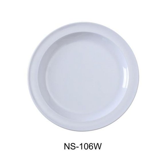 6.5 in. Nessico Round Plate, White - Pack of 48