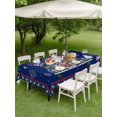 thumbnail image 4 of Outdoor Tablecloth with Umbrella Hole for Patio/Picnic/Party/Camping, Independence Day Truck Waterproof Table Cloth Rectangle Table Cover Washable, Blue Star Firework 4th of July (54"x 80"), 4 of 9