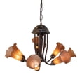 thumbnail image 4 of 24" Wide Amber Tiffany Pond Lily 7 Light Chandelier, 4 of 6