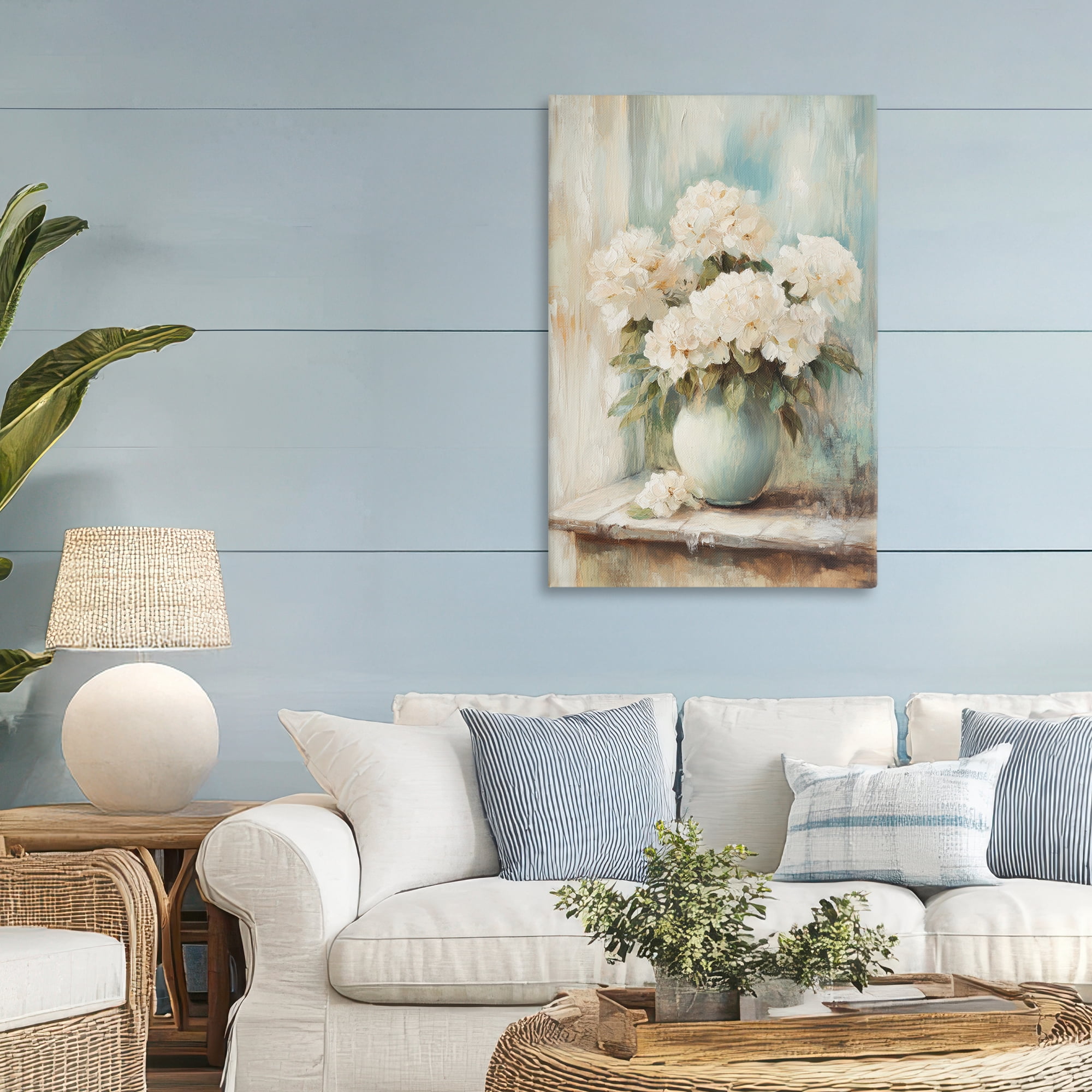 Stupell Industries Mantle Arrangement of Soft Blossoms Canvas Wall Art, design by Petal Prints Design