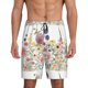 thumbnail image 1 of Balery Autumn Garden Pantalones cortos de pijama de punto de algodón para hombre con cinturilla y bolsillos-Small, 1 of 6