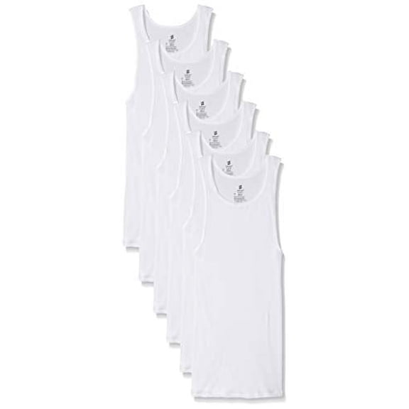 byHanes Hanes Men's FreshIQ ComfortSoft Tanks White, XXXX-Large Pack of 2