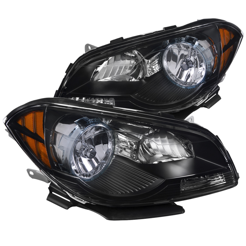 Spec-D Tuning Black Headlights Amber for 2008-2012 Chevy  