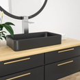 thumbnail image 1 of Kichae Vessel Sink Rectangle- 24""X14"" Modern Rectangular Top Counter Bathroom Sink Matte Black Porcelain Ceramic Lavatory Sink Bowl Art Basin, 1 of 4