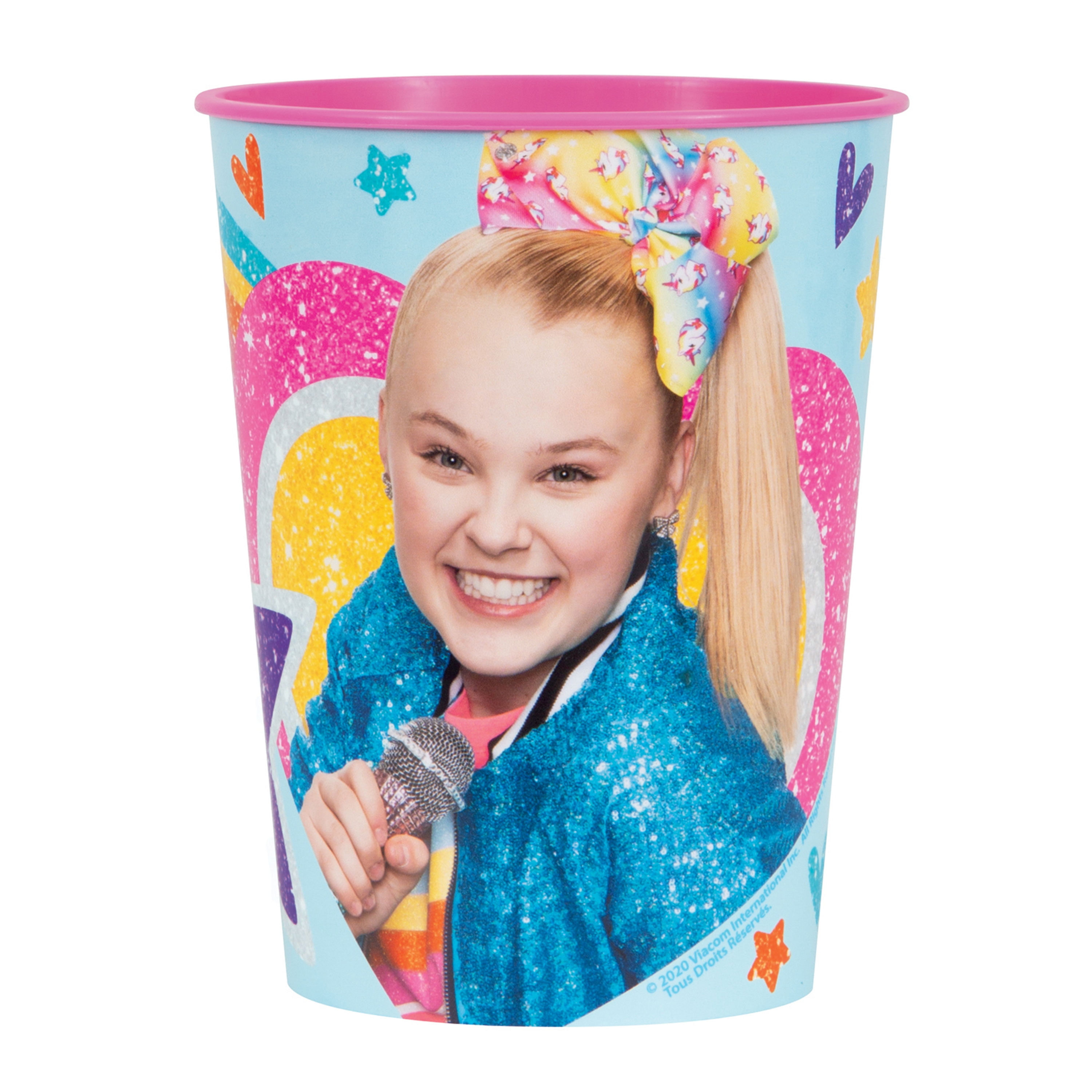 Unique Industries JoJo Siwa Plastic 16oz Cups, 8 Count