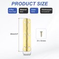 thumbnail image 2 of Uxcell Small Piano Hinge Mini Jewelry Box Hinges with Screw for Jewellery Wooden Box Yellow, 2 of 7