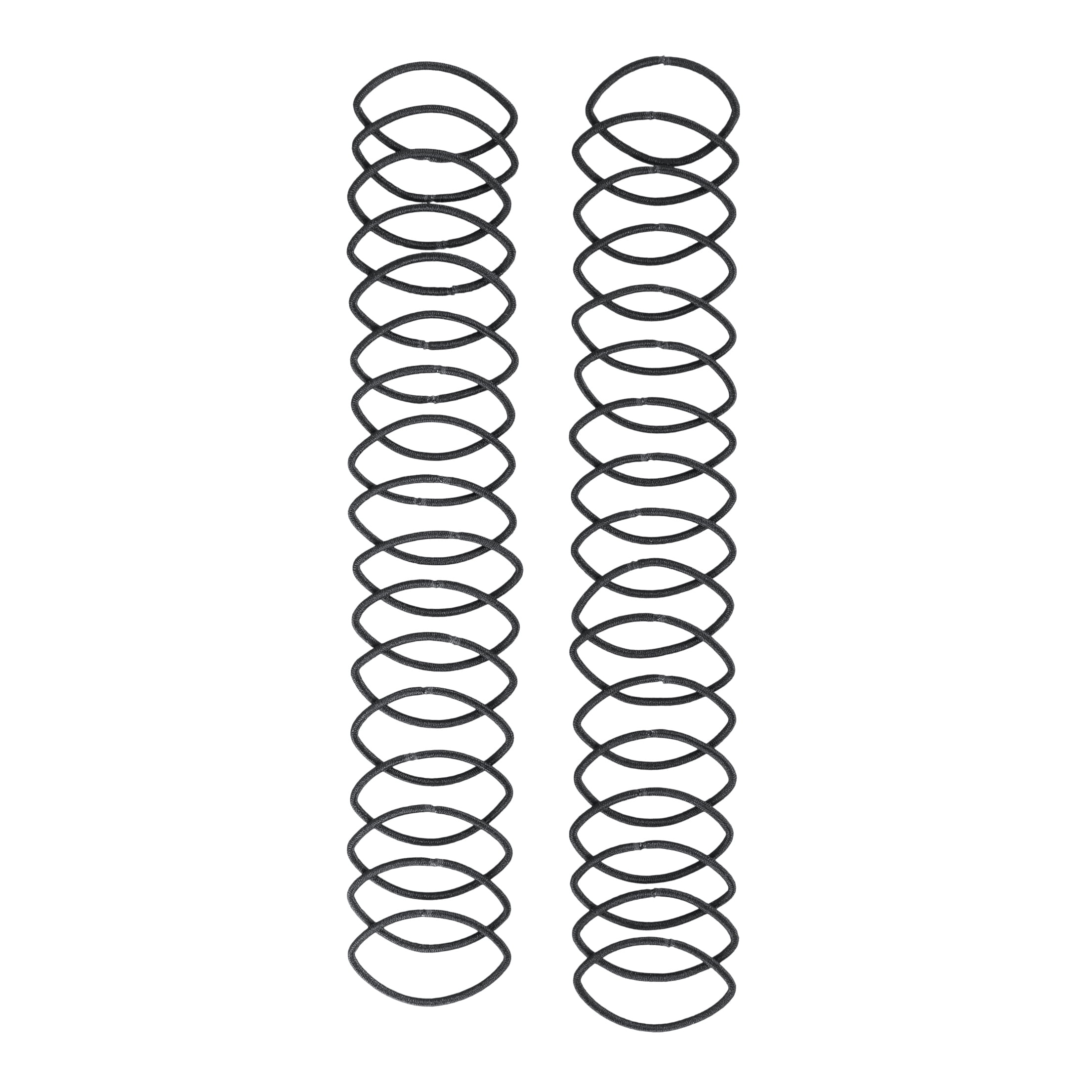 (5 pack) Scunci No-Damage Elastic Stretch Gentle-Hold Hairbands with No Metal Parts in Black, 34ct