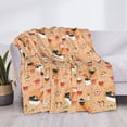 thumbnail image 3 of Yiaed Funny Sushi Print Blanket Throw Blanket Soft Cozy Flannel Blanket for Home Bed Sofa Couch Chair-80"x60", 3 of 6