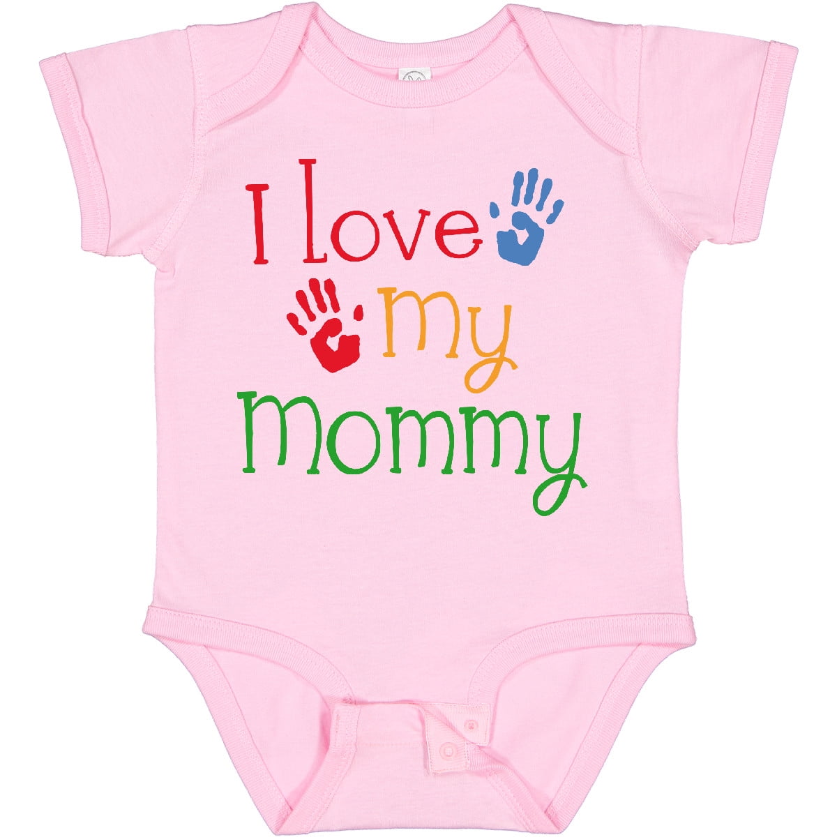 Inktastic I Love My Mommy Handprints Boys or Girls Baby Bodysuit