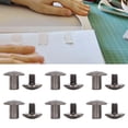 thumbnail image 4 of Metal Nail Rivet Studs, Uniform Coating 200 Sets Brass Material Book Binding Screw  For Photo Album Silver Black, 4 of 8