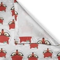 thumbnail image 6 of Ambesonne Fox Valance & Curtain, Cartoon Hipster Glasses, 55"x45", Mint Green Beige Red, 6 of 6