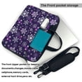 thumbnail image 2 of Lsque Christmas Purple Snowflakes Pattern Laptop Bag – Portable & Slim Single-Shoulder Computer Case with Adjustable Strap, Protective, Lightweight for 13”/14”/15.6” Laptops, 2 of 7