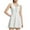 White, variant on Tank Dresses for Women with Built in Shorts & Bra Casual Sleeveless V-Neck Tennis Dress Sport Going Out Exercise Mini Dresses with Zipper Black L