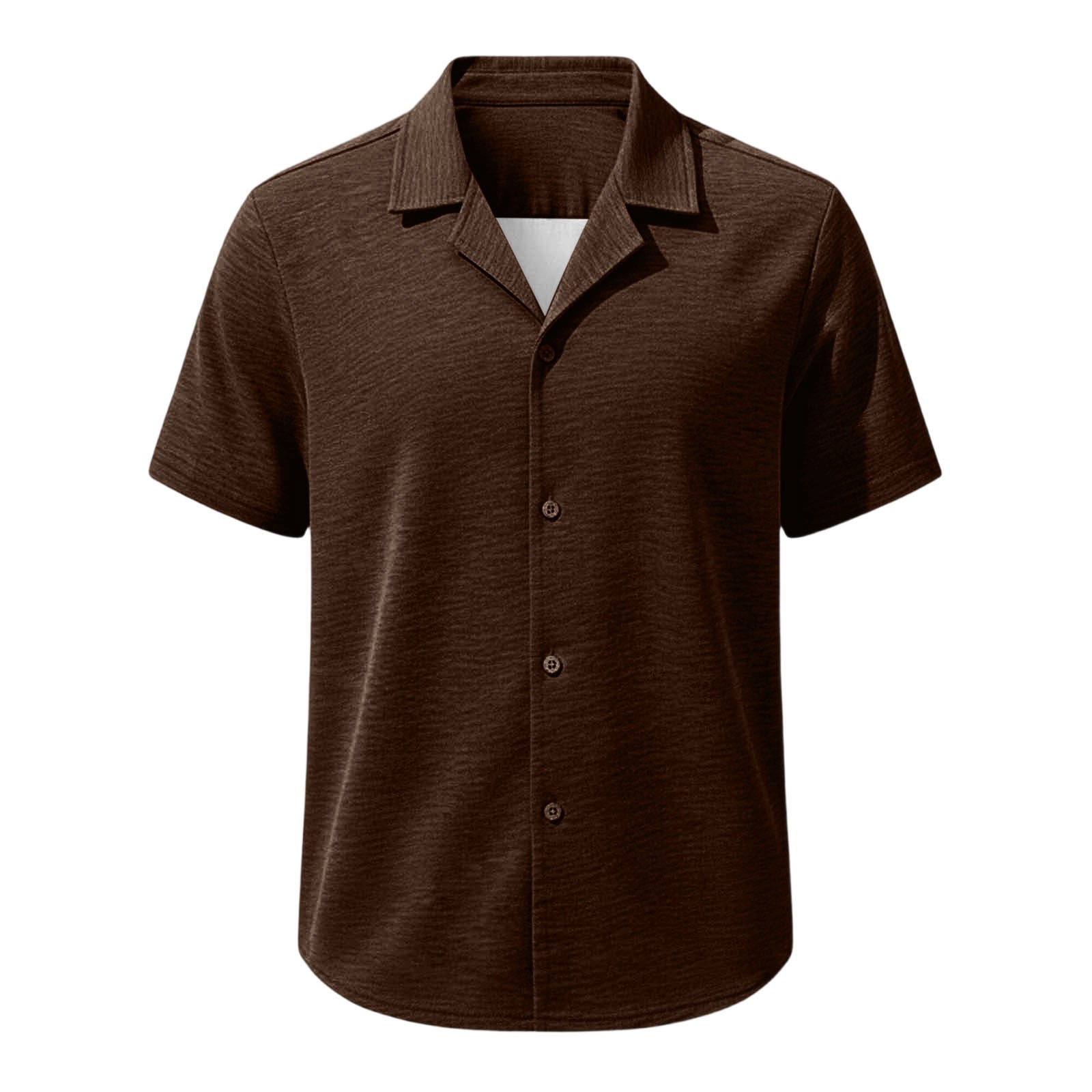 LVHAOGJOB Mens Shirts 100% Cotton Button Down Blouse Summer