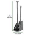 thumbnail image 3 of mDesign Hidden Plunger and Brush Set for Toilet Bowl - Charcoal Gray, 3 of 8