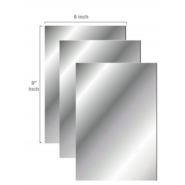 Flexible Mirror Sheets 6" X 9" Soft Non Glass Cuttable Craft Plastic 3 sheets