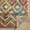 thumbnail image 2 of LR Home Elise 5' x 8' Rust/Multi Geometric Hi-Low Indoor/Outdooor Area Rug, 2 of 10
