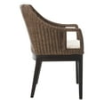 thumbnail image 4 of Safavieh Enrico Scandinavian Rattan and Wood Dining Arm Chairs, Brown/White, 4 of 5