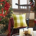 thumbnail image 4 of HongHeng 1Pc Christmas Classic Farmhouse Buffalo Check Plaids Cotton Soft Soild Decorative Square Throw Pillow Covers Home Decor Cushion Case for Sofa Bedroom 17x17 Inch, 4 of 6