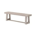 thumbnail image 3 of Plank+Beam Rectangle Solid Wood Farmhouse Dining Bench with Angled Legs, Seashell Wirebrush, 3 of 8