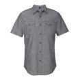 thumbnail image 4 of Burnside Mens Chambray Woven Shirt XL LIGHT DENIM, 4 of 5