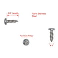 thumbnail image 2 of #8 X 1-1/2" Stainless Pan Head Phillips Wood Screw, (100pc), 18-8 (304) Stainless Steel Screws by Bolt Dropper, 2 of 6