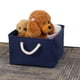 thumbnail image 1 of Cesta de almacenamiento plegable Uxcell, caja de ropa rectangular de tela tamaño M azul oscuro, 1 of 7
