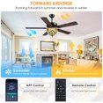 thumbnail image 4 of PHORUS 52" Tiffany Ceiling Fan with Lights Remote Control, Ceiling Fan Chandelier with Reversible Blades, Vintage Farmhouse Ceiling Fan for Living Room Bedroom, 4 of 8