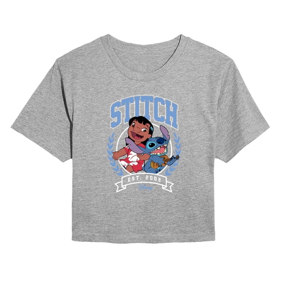 Disney - Stitch Collegiate Group Cropped Graphic T-Shirt