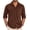 Brown, variant on Men's Long Sleeve Button Down Shirt Lightweight Breathable Fitted Shirt