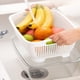 thumbnail image 2 of Cesta escurridora de verduras - Colador de doble capa para lavar frutas y verduras, plástico apto para alimentos, asas ergonómicas, gran capacidad, ideal para usar en la cocina, fácil de limpiar, 2 of 6