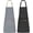 Denim Blue/Black, variant on 2 Pcs Kitchen Cooking Aprons, Poly/Cotton Blend Adjustable Soft Bib Stripe Aprons with 2 Pockets for Women Men Chef (Blue Pinstripes/Black Stripes)
