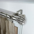 thumbnail image 2 of 1" Dia Adjustable 48"-84" Double Curtain Rod with Saina Finials - Satin Nickel,(100-05-485-D), 2 of 3
