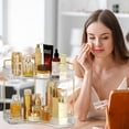 thumbnail image 5 of Corner Bathroom Counter Organizer Bathroom Countertop Shelf Makeup Organizer for Vanity Perfume Tray for Corner Storage (2 Tiers, White), 5 of 12