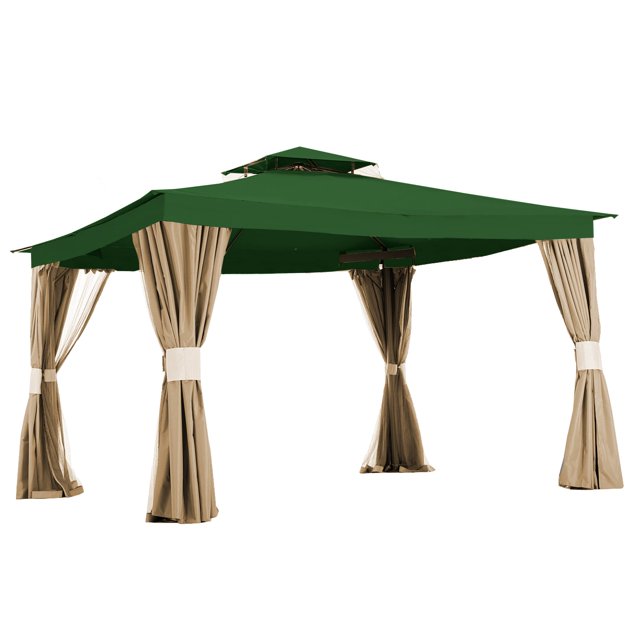 Garden Winds Replacement Canopy Top Cover for Living Home 10 x 12 Gazebo - Riplock 350 - Green