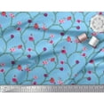 thumbnail image 3 of Soimoi Crepe Silk Fabric Leaves & Peony Floral Printed Craft Fabric by The Yard 42 Inch Wide, 3 of 3