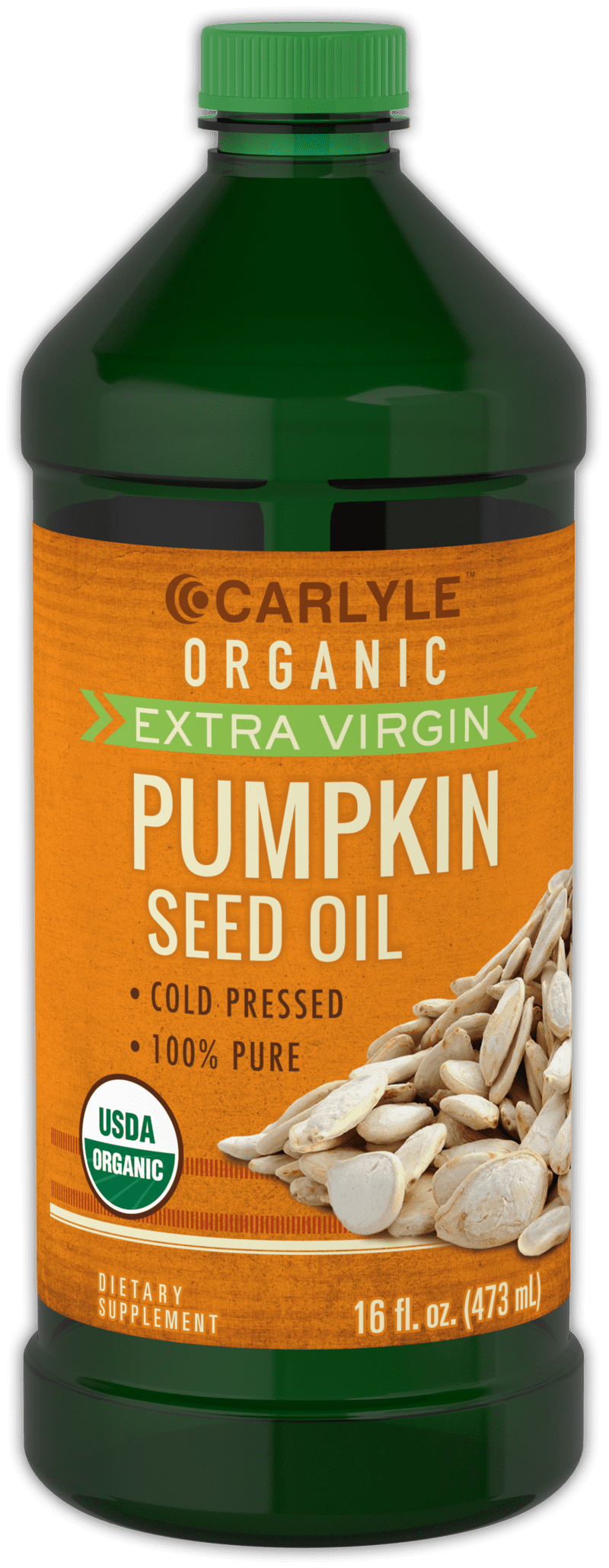 Organic Pumpkin Seed Oil 16oz Cold Pressed, Extra Virgin Vegetarian