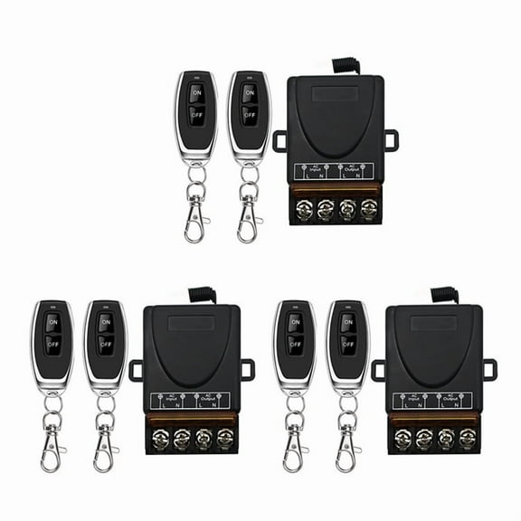 3X AC 220V 30A 1CH 433MHz Wireless Remote Control Switch Relay Receiver   Off/on Transmitter,3 x Remote Switch 6 x Remote Controls