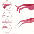 thumbnail image 6 of False Eyelash Applicator Tools with 2 Tweezers, Precise Application, Comfortable Grip, Curved Tip, Pink, 6 of 11