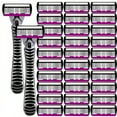 thumbnail image 3 of Men's 6-blade manual razor set with anti-slip strips for 10 occasions - a must-have tool for daily hair removal for men and women, 3 of 13