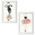 thumbnail image 2 of Gango Home Decor Shabby-Chic Floral Fashion I & II; Two 12x18in Art Prints in White Frames, 2 of 6
