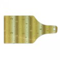 thumbnail image 1 of Retro Cutting Board, Old Fashioned Vibrant Background with Star Abstract Design Print, Decorative Tempered Glass Cutting and Serving Board, Wine Bottle Shape, Yellow, by Ambesonne, 1 of 1